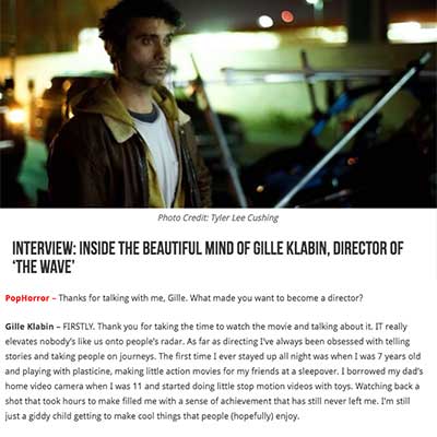 Interview: Inside the Beautiful Mind of Gille Klabin, Director of ‘The Wave’