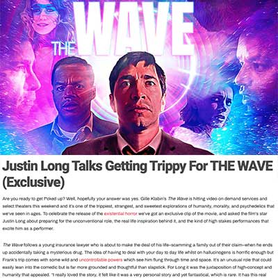 Justin Long Talks Getting Trippy For THE WAVE (Exclusive)