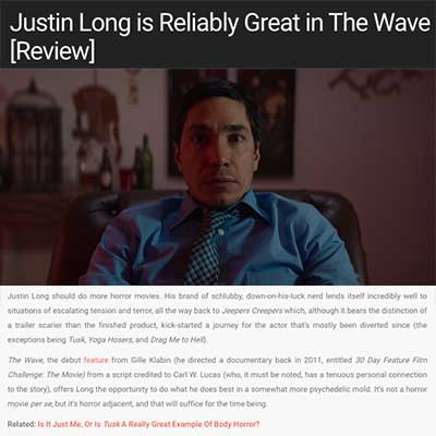 Justin Long is Reliably Great in The Wave [Review]