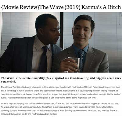 {Movie Review}The Wave (2019) Karma’s A Bitch