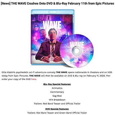 [News] THE WAVE Crashes Onto DVD & Blu-Ray February 11th from Epic Pictures