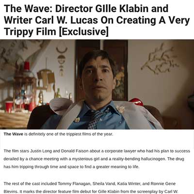 The Wave: Director GIlle Klabin and Writer Carl W. Lucas On Creating A Very Trippy Film [Exclusive]
