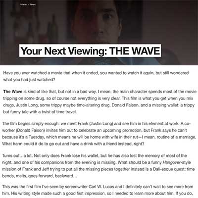 Your Next Viewing: THE WAVE