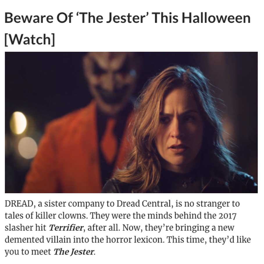 Beware Of ‘The Jester’ This Halloween [Watch]