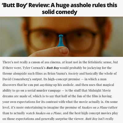 ‘Butt Boy’ Review: A huge asshole rules this solid comedy