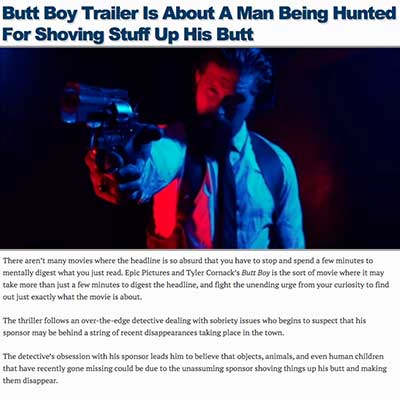 Butt Boy Trailer Is About A Man Being Hunted For Shoving Stuff Up His Butt
