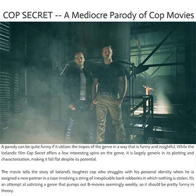 COP SECRET -- A Mediocre Parody of Cop Movie