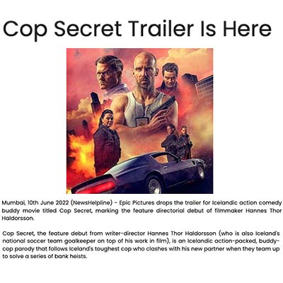 Cop Secret Trailer Is Here