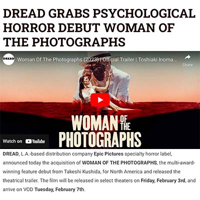 DREAD GRABS PSYCHOLOGICAL HORROR DEBUT WOMAN OF THE PHOTOGRAPHS