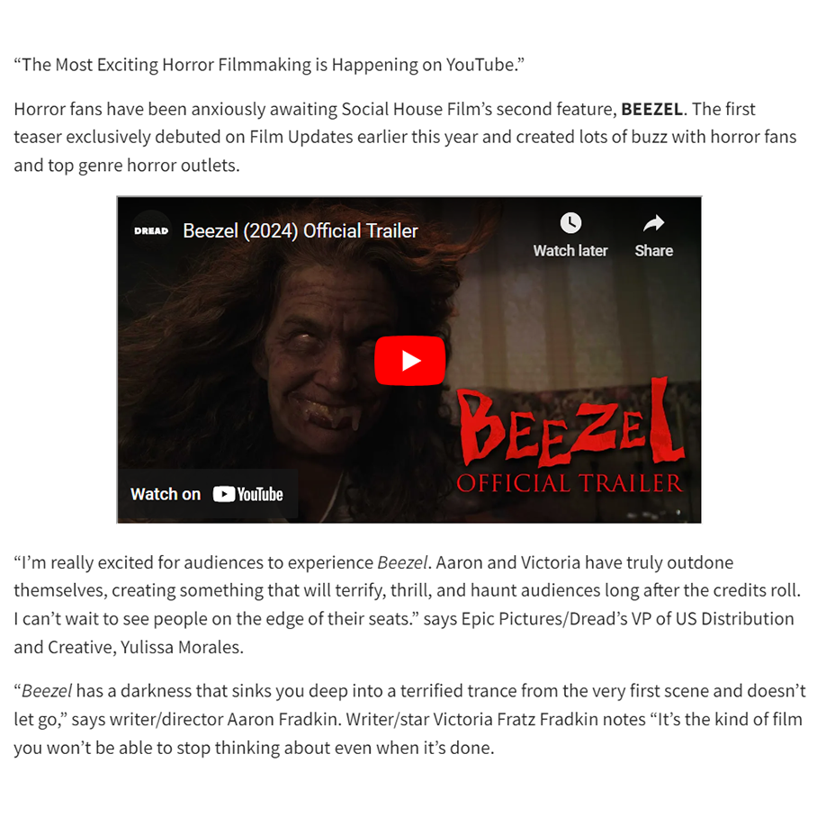 DREAD Releases Trailer for BEEZEL!