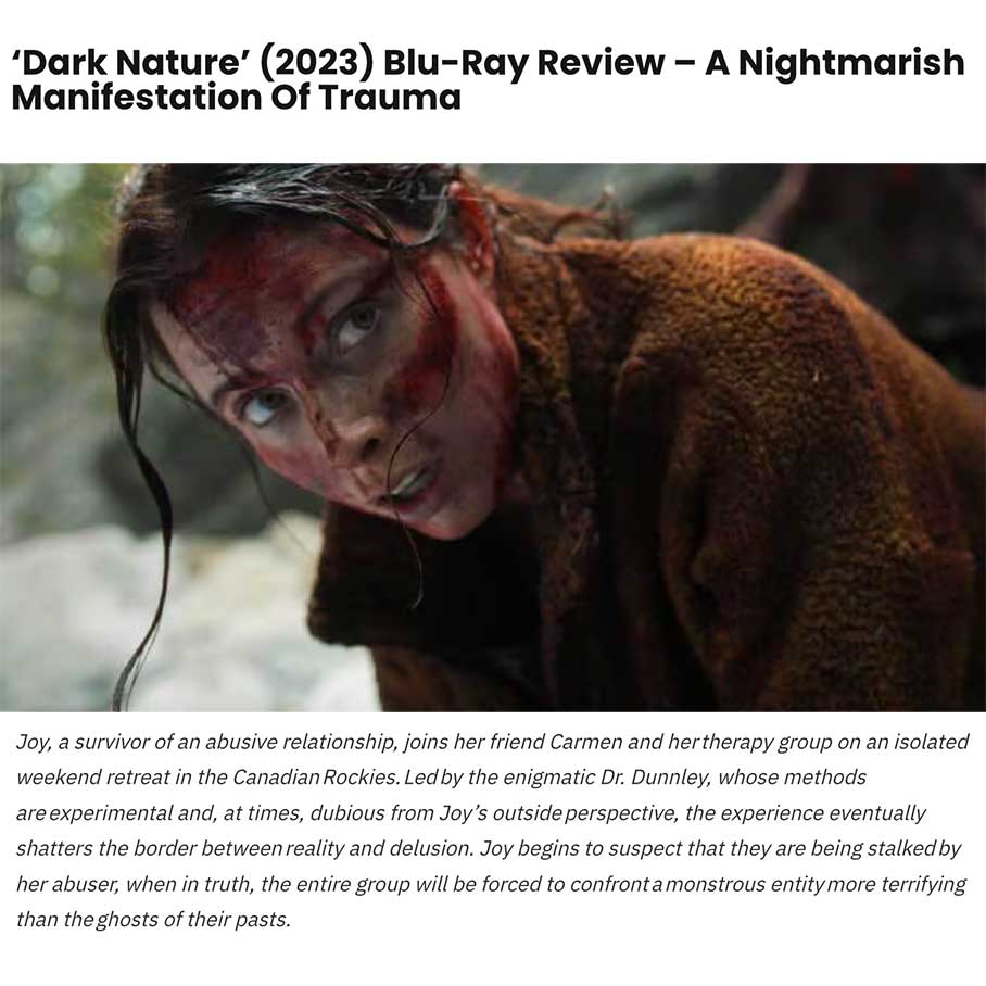 ‘Dark Nature’ (2023) Blu-Ray Review – A Nightmarish Manifestation Of Trauma