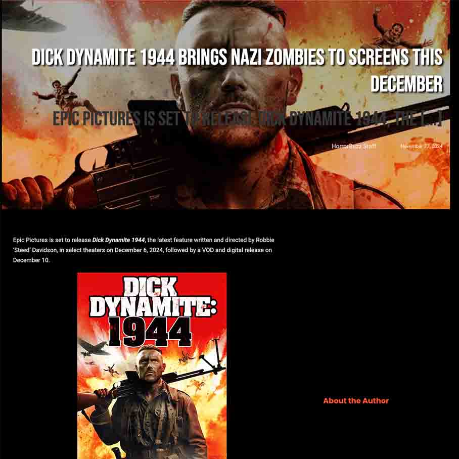 Dick Dynamite 1944 Brings Nazi Zombies to Screens This December