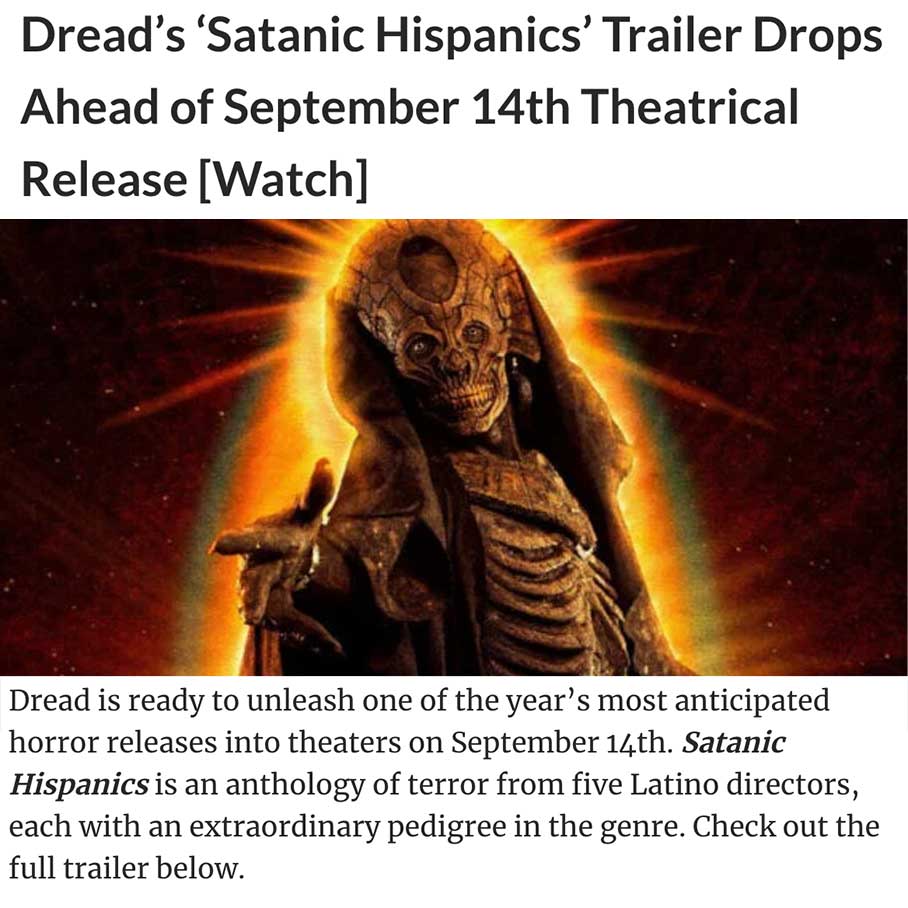 Dread’s ‘Satanic Hispanics’ Trailer Drops Ahead of September 14th Theatrical Release [Watch]