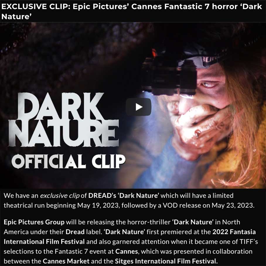 EXCLUSIVE CLIP: Epic Pictures’ Cannes Fantastic 7 horror ‘Dark Nature’