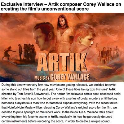 Exclusive Interview – Artik composer Corey Wallace on creating the film’s unconventional score