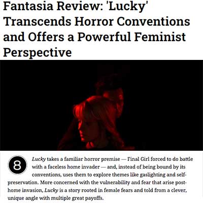Fantasia Review: 'Lucky' Transcends Horror Conventions and Offers a Powerful Feminist Perspective