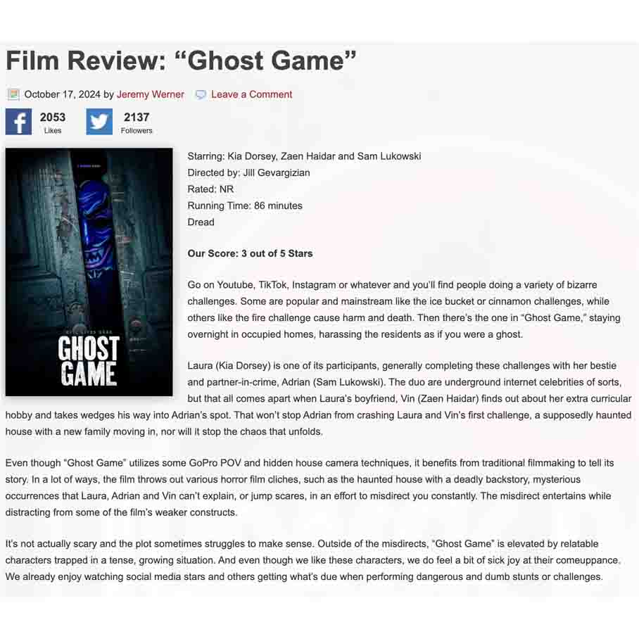 Film Review: “Ghost Game