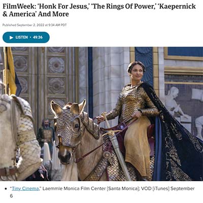 FilmWeek: ‘Honk For Jesus,’ ‘The Rings Of Power,’ ‘Kaepernick & America’ And More