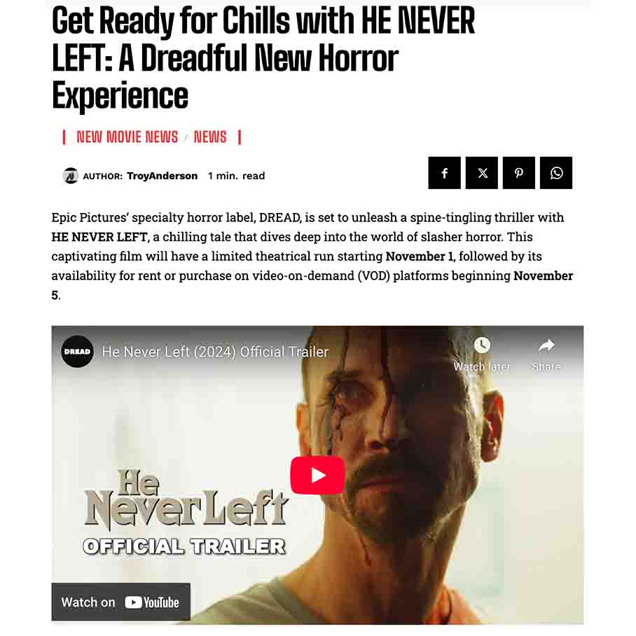 Get Ready for Chills with HE NEVER LEFT: A Dreadful New Horror Experience