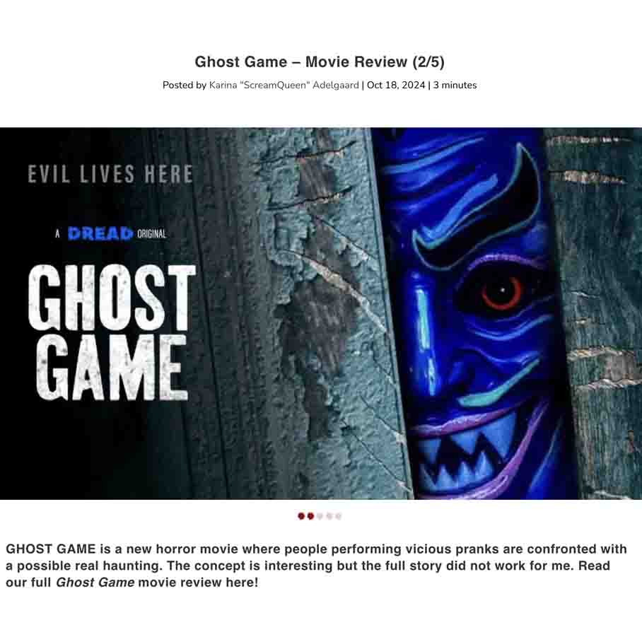 Ghost Game – Movie Review (2/5)