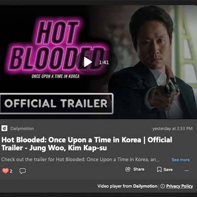 Hot Blooded: Once Upon a Time in Korea | Official Trailer - Jung Woo, Kim Kap-su
