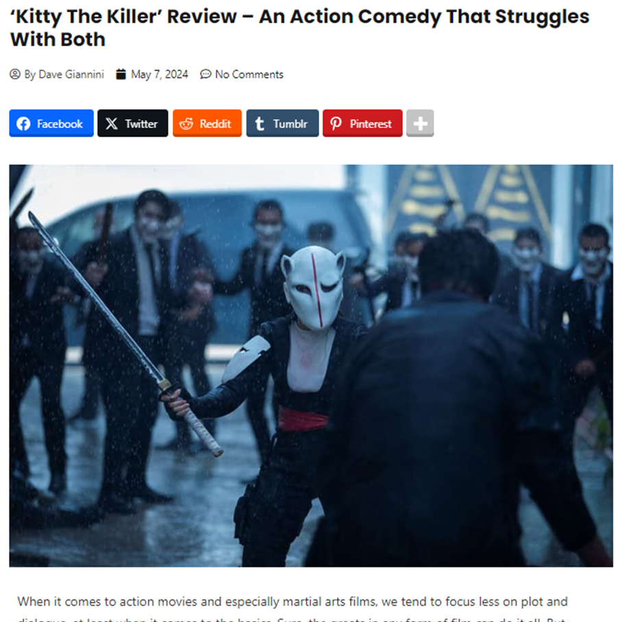 ‘Kitty The Killer’ Review – An Action Comedy That Struggles With Both