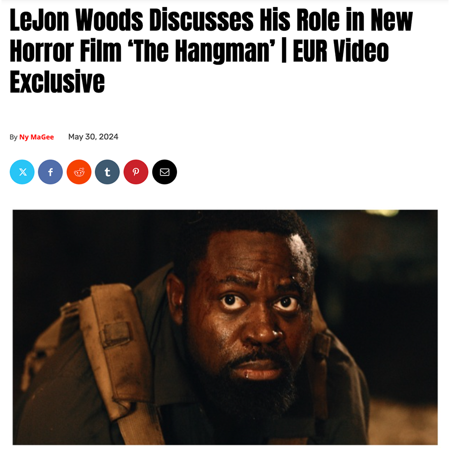 LeJon Woods Discusses His Role in New Horror Film ‘The Hangman’ | EUR Video Exclusive