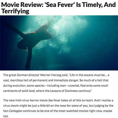 Movie Review: 'Sea Fever' Is Timely, And Terrifying