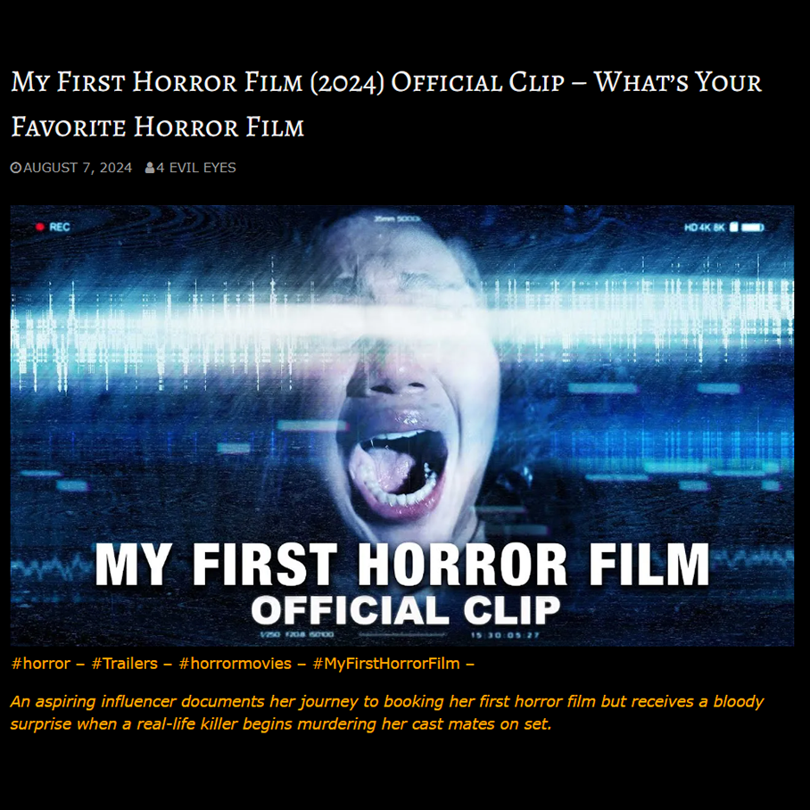 My First Horror Film (2024) Official Clip – What’s Your Favorite Horror Film