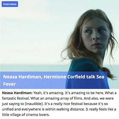 Neasa Hardiman, Hermione Corfield talk Sea Fever