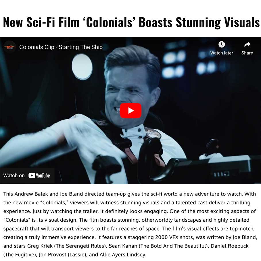 New Sci-Fi Film ‘Colonials’ Boasts Stunning Visuals