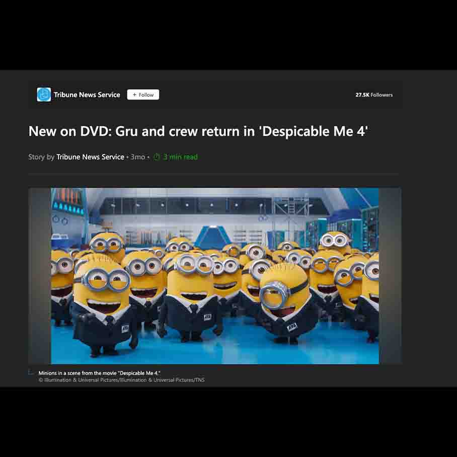 New on DVD: Gru and crew return in 'Despicable Me 4'