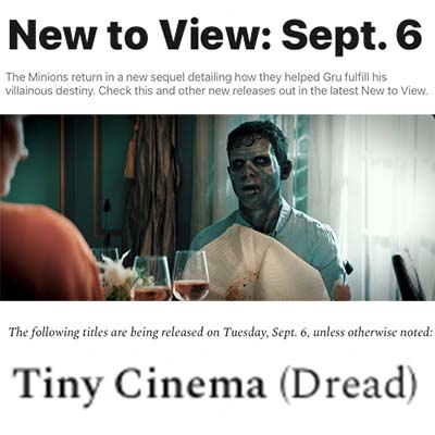 New to View: Sept. 6