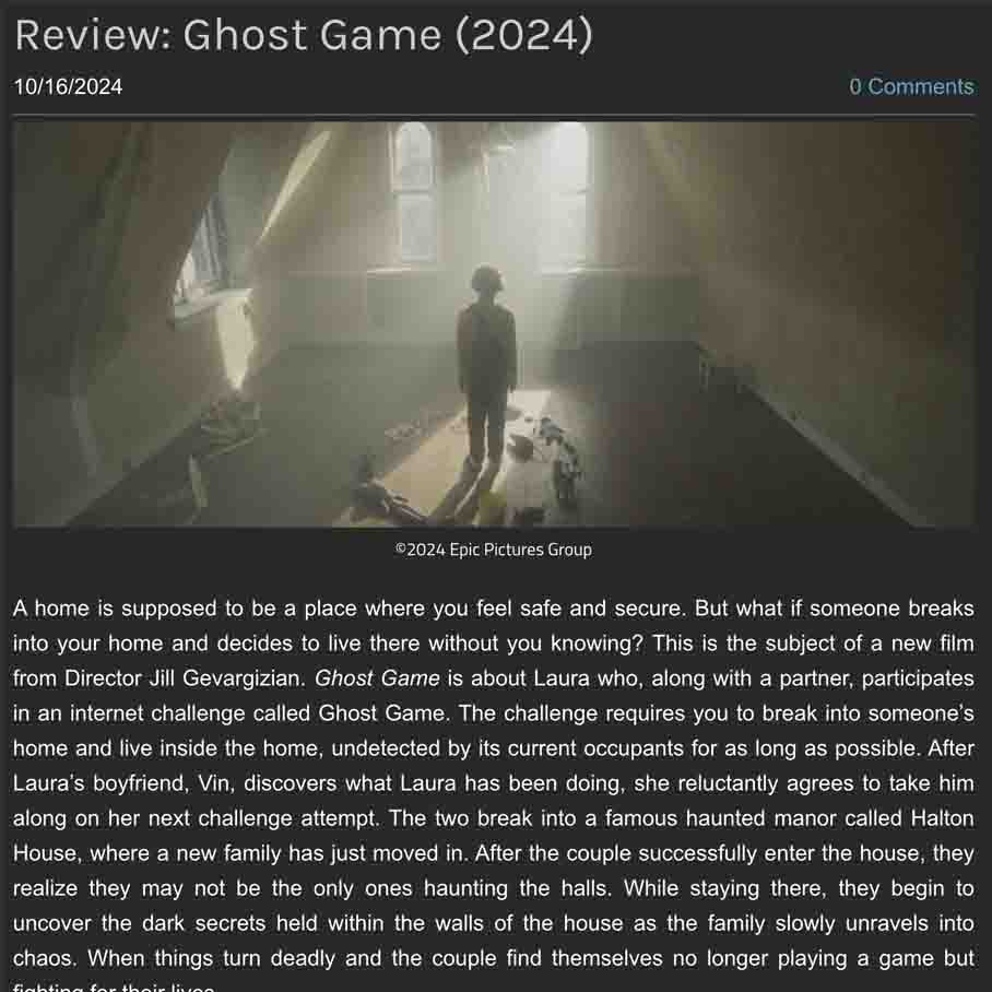 Review: Ghost Game (2024)