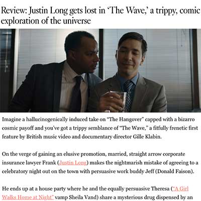 Review: Justin Long gets lost in ‘The Wave,’ a trippy, comic exploration of the universe