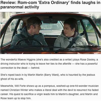 Review: Rom-com 'Extra Ordinary' finds laughs in paranormal activity