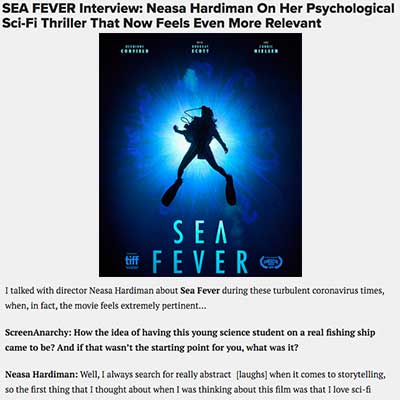 SEA FEVER Interview: Neasa Hardiman On Her Psychological Sci-Fi Thriller That Now Feels Even More Relevant