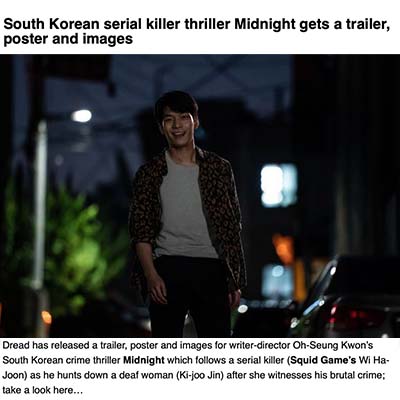 South Korean serial killer thriller Midnight gets a trailer, poster and images