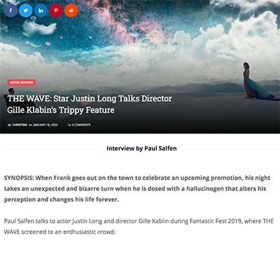 THE WAVE: Star Justin Long Talks Director Gille Klabin’s Trippy Feature