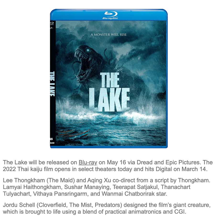 The Lake will be released on Blu-ray on May 16 via Dread and Epic Pictures. 