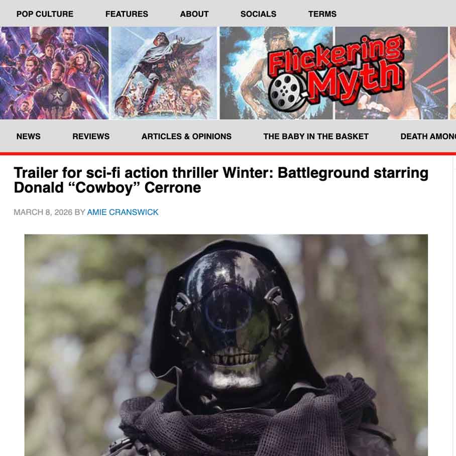 Trailer for sci-fi action thriller Winter: Battleground starring Donald “Cowboy” Cerrone