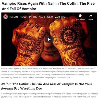 Vampiro Rises Again With Nail In The Coffin: The Rise And Fall Of Vampiro