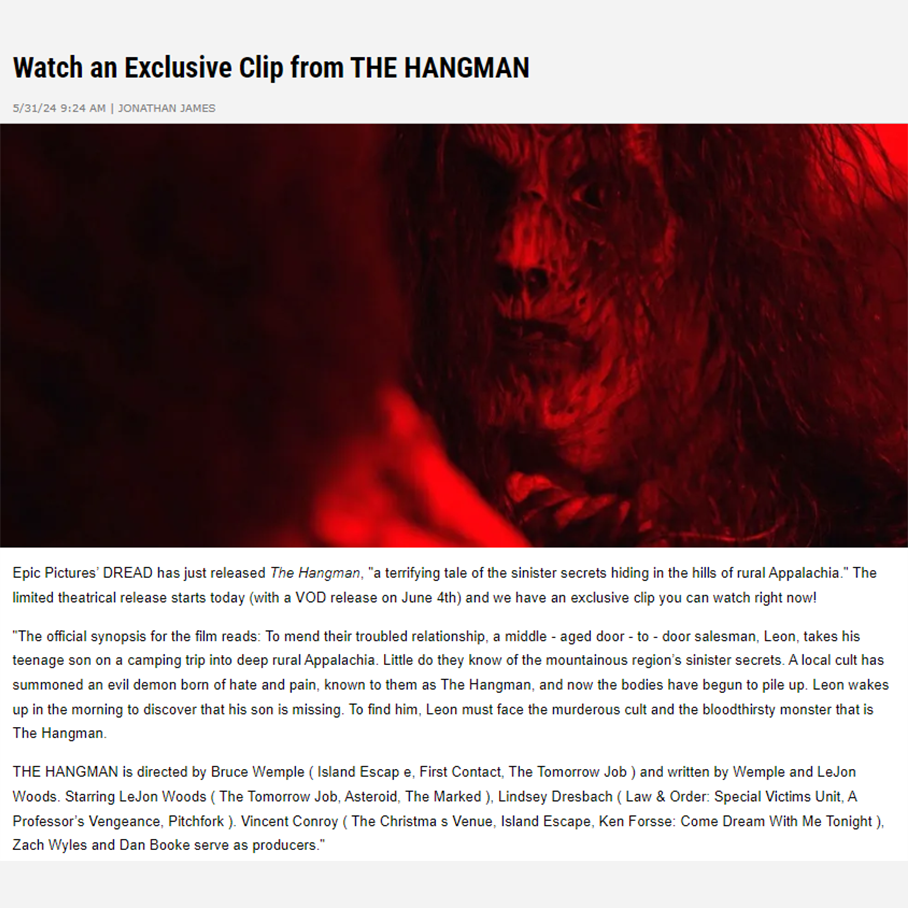 Watch an Exclusive Clip from THE HANGMAN